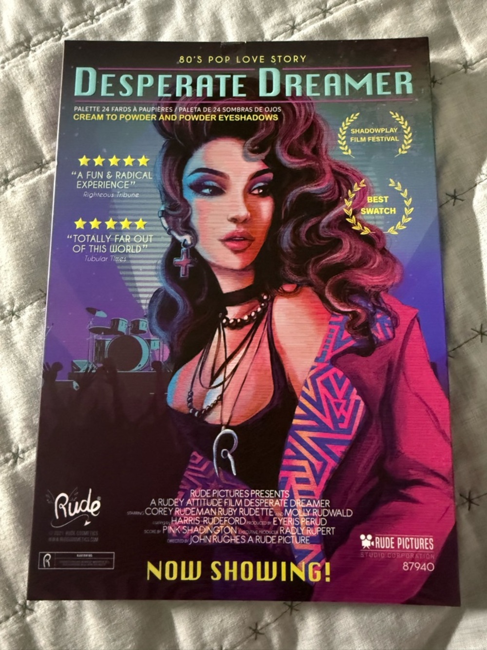 RUDE Desperate Dreamer Eyeshadow Palette - Teal, Purple & Pink Accents